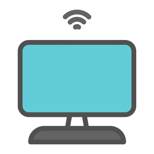 Tv monitor wireless smart house wifi icon