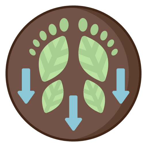 Carbon footprint low footprint saving icon