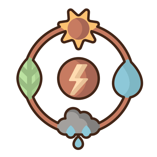 Energy source save energy intermission reuse icon