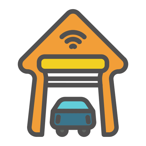 Garage electronics smart house real estate icon Garage electronics smart house real estate icon