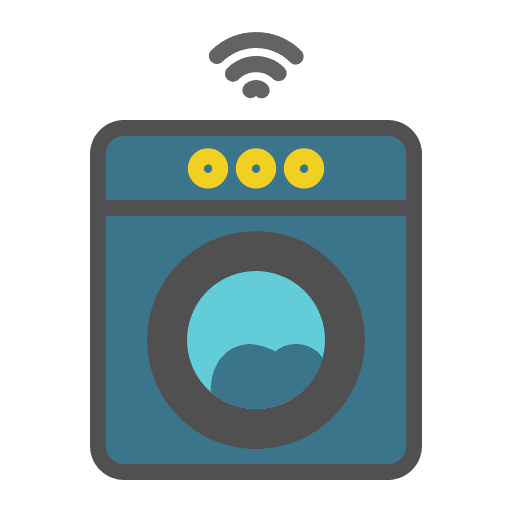 Washing machine wireless wifi internet of things icon Washing machine wireless wifi internet of things icon