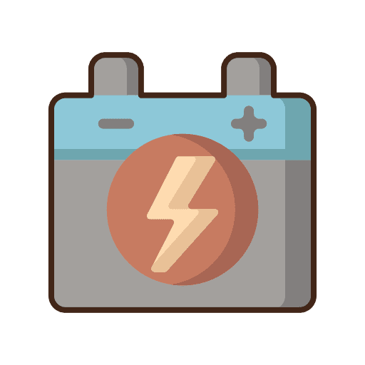 Accumulator ecology and environment charging battery car battery icon