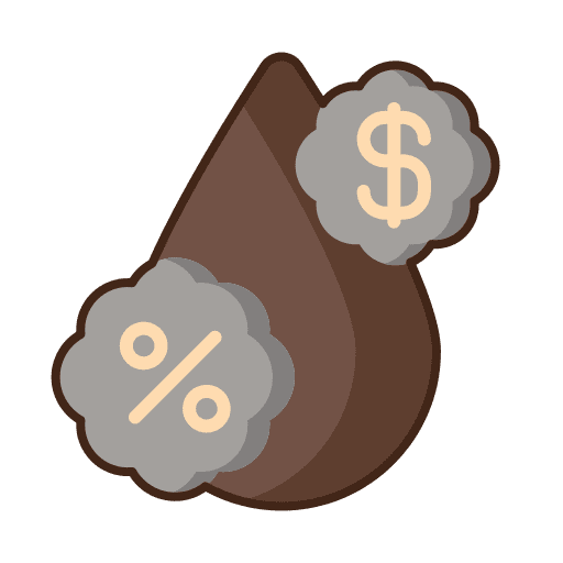 Carbon dioxide money price save energy icon