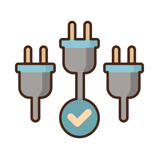 Energy plug eco electric charge icon