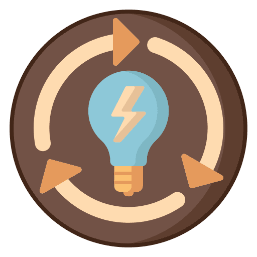 Energy saving process renewable energy eco friendly icon