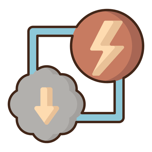 Power saving reuse energy icon