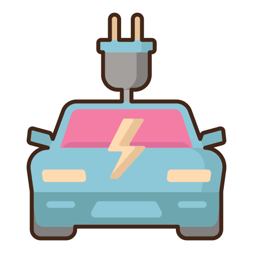 Electric car ecology and environment industry electric vehicle icon