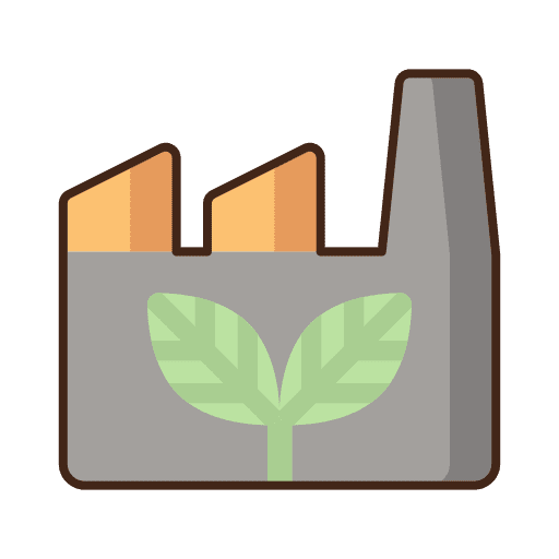 Green factory industry eco factory green icon