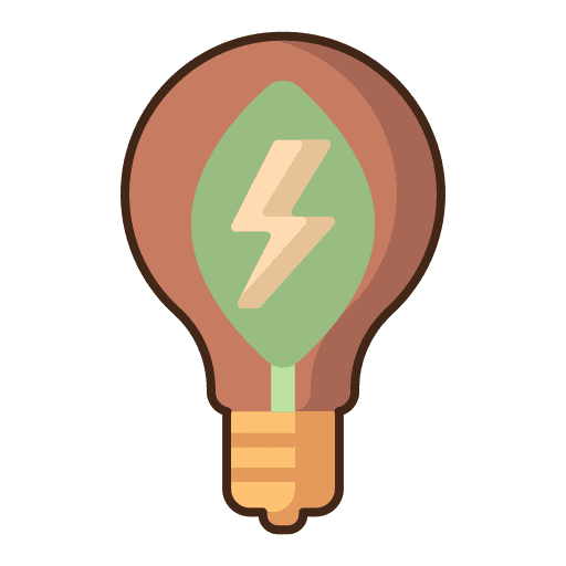 Lighting efficiency lighting saving icon