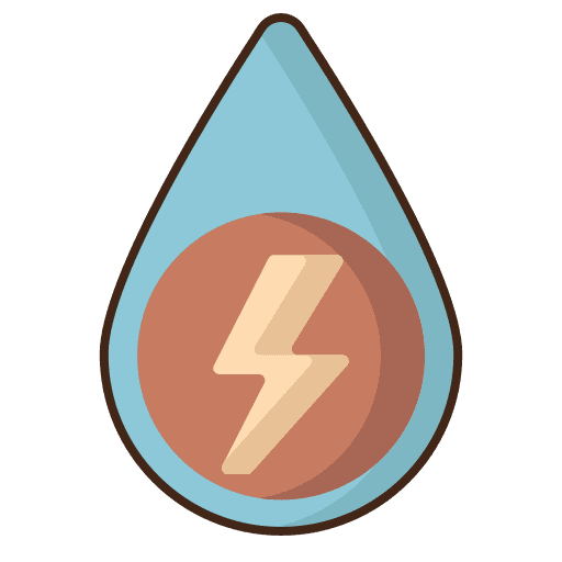 Hydro power water energy hydro green energy icon