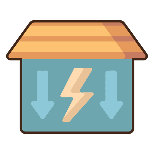 Low energy real estate energy low icon