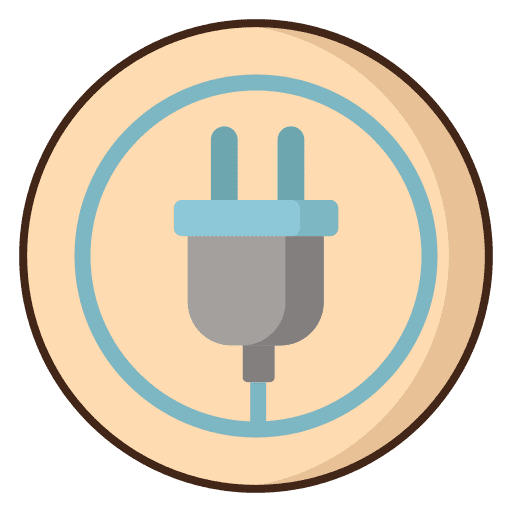 Power plug ecology and environment power electrical icon