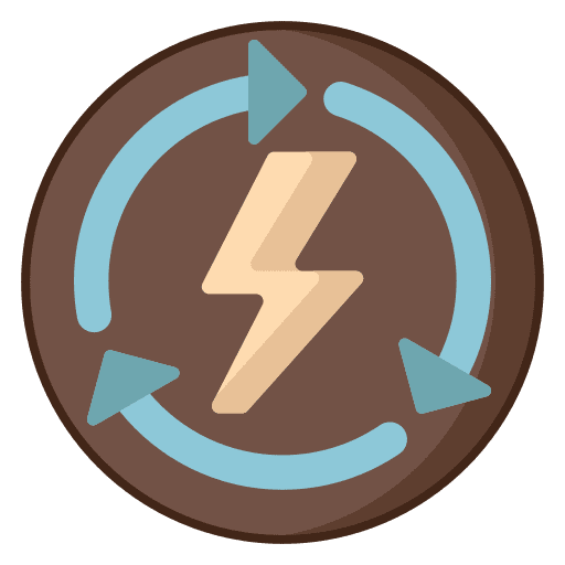 Renewable energy renewable power save energy icon