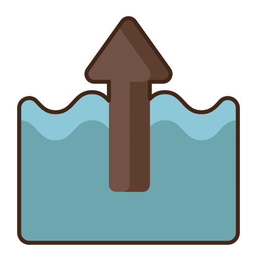 Tide low tide low power icon