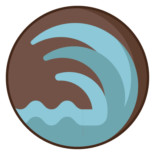 Waves ocean water wind icon