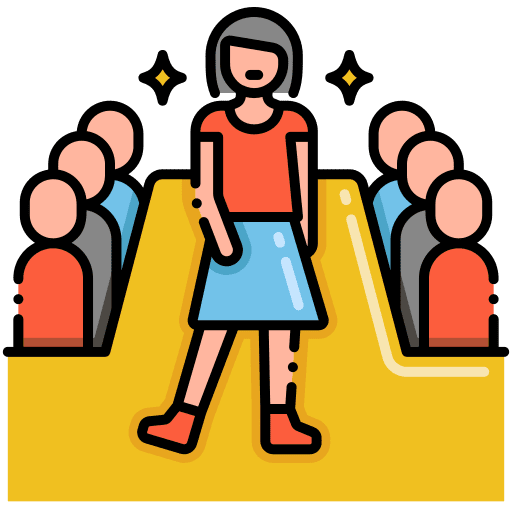 Catwalk fashion user people icon