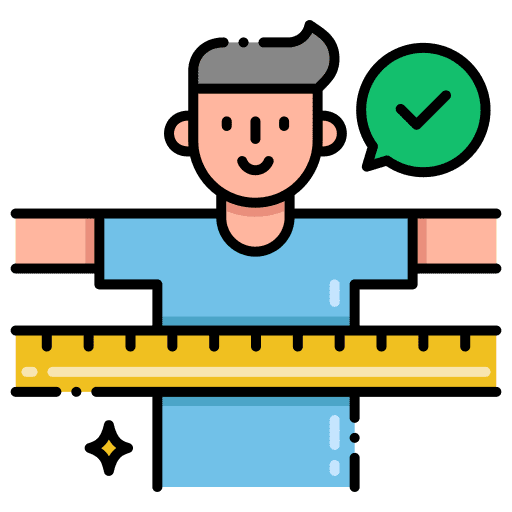 Fitting room metre sewing tape icon