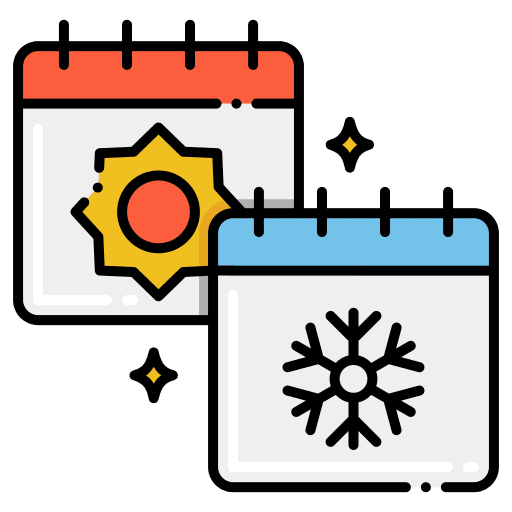 Season snow winter schedule icon