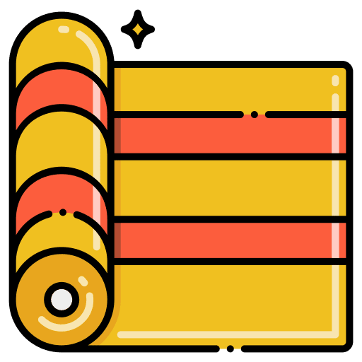 Fabric rock n roll cover roll icon