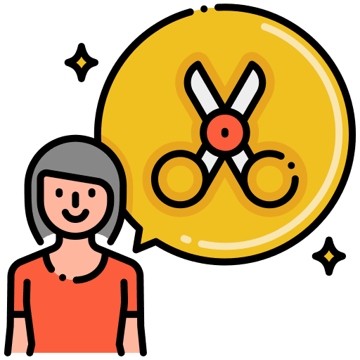 Stylist client commerce and shopping beauty saloon icon