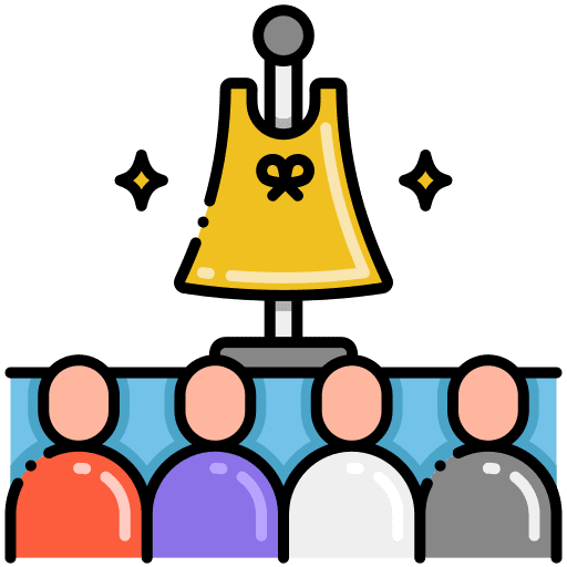 Dress show femenine clothing icon