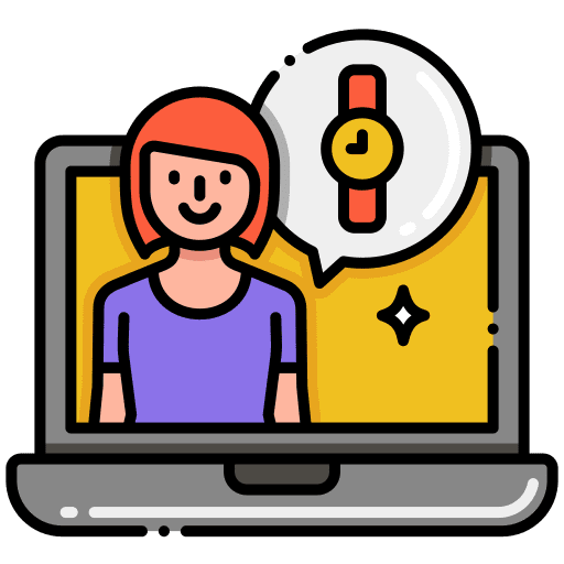 Influencer laptop female occupation icon