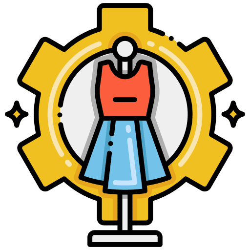 Fashion femenine dress garment icon