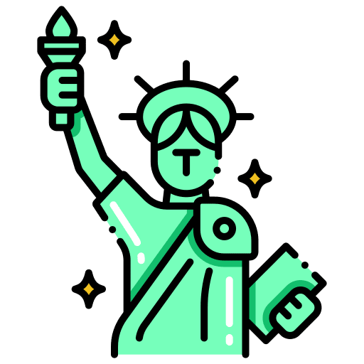Statue of liberty cityscape united states of america america icon