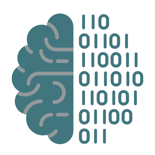 Artificial intelligence robotics ai working icon