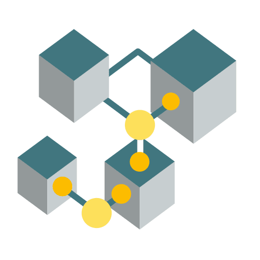 Blockchain cryptocurrency blockchain connection icon Blockchain cryptocurrency blockchain connection icon