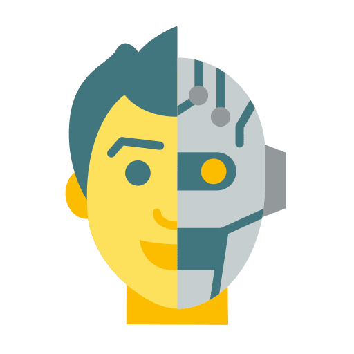 Humanoid science fiction human ai icon Humanoid science fiction human ai icon