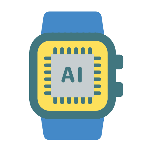 Smartwatch wristwatch machine learning time icon Smartwatch wristwatch machine learning time icon
