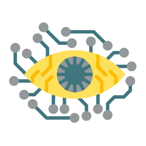 Artificial intelligence artificial intelligence monitoring eye icon Artificial intelligence artificial intelligence monitoring eye icon