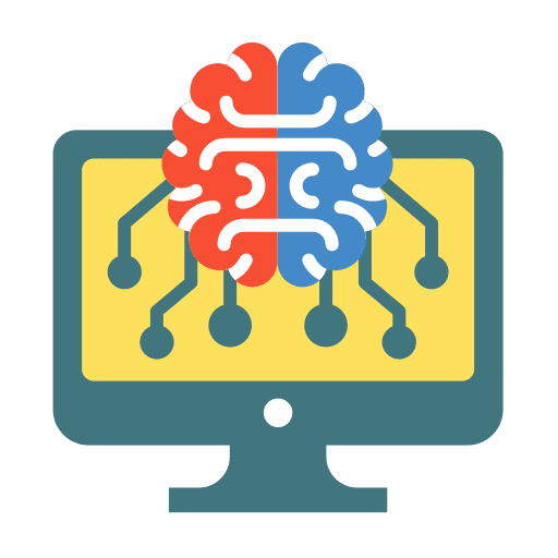Artificial intelligence technology brain tech icon Artificial intelligence technology brain tech icon
