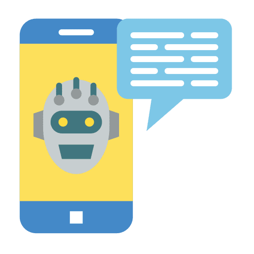Chatbot chat future electronics icon Chatbot chat future electronics icon