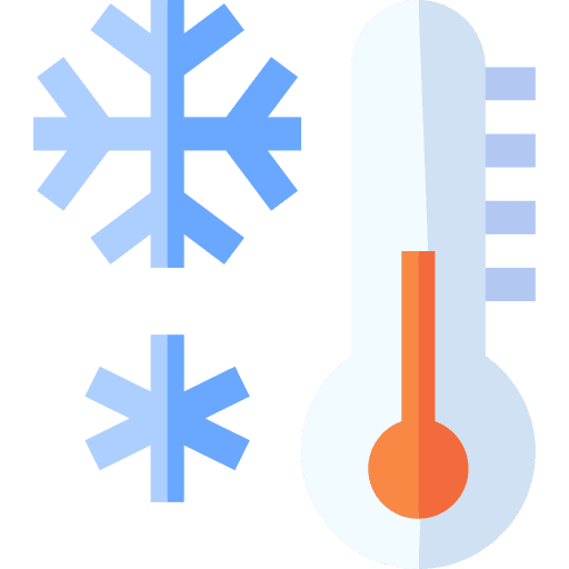 Cold low temperatures low temperature winter icon