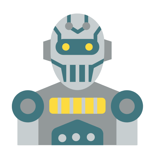 Cyborg science fiction humanoid electronics icon Cyborg science fiction humanoid electronics icon