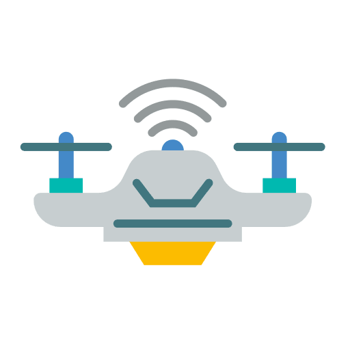 Drone technology transport robot icon Drone technology transport robot icon