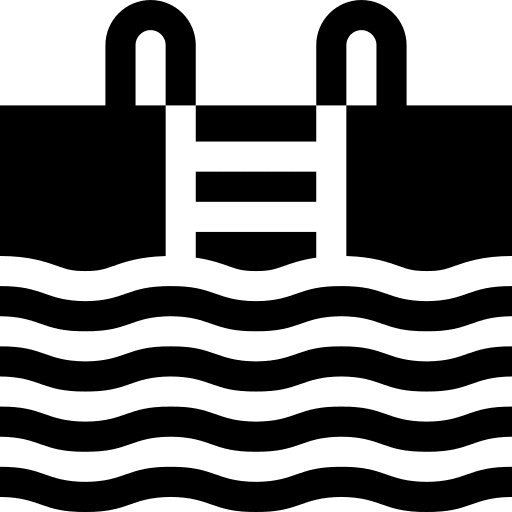 Pool swimming ladder wave icon Pool swimming ladder wave icon