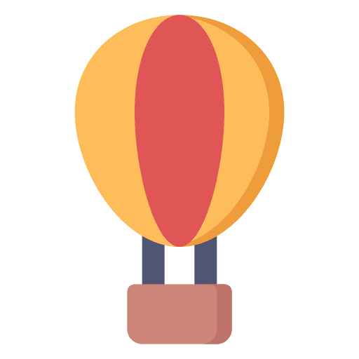 Air balloon trip fly flight icon
