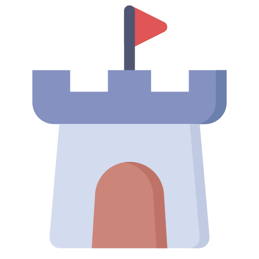 Castle fort defense tower icon Castle fort defense tower icon