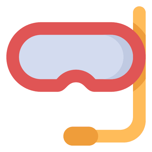 Diving goggles snorkel sports and competition diving mask icon Diving goggles snorkel sports and competition diving mask icon