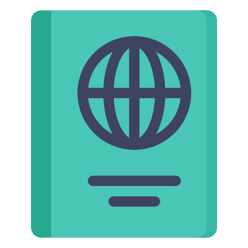 Passport trip travel vacation icon Passport trip travel vacation icon