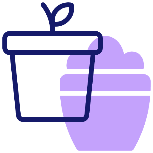 Pot pot farming and gardening tool icon Pot pot farming and gardening tool icon
