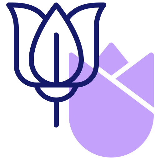 Tulip farming and gardening tulips flower icon Tulip farming and gardening tulips flower icon