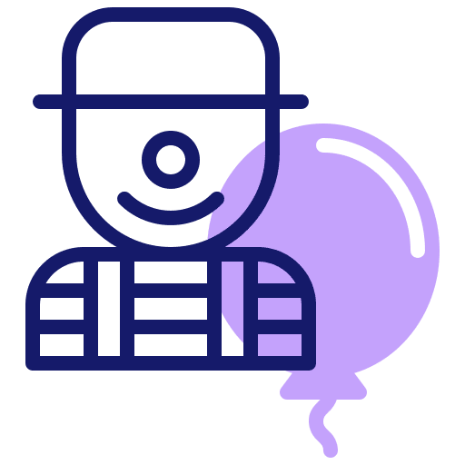 Pantomime man clown entertainment icon Pantomime man clown entertainment icon