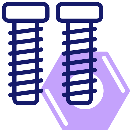 Bolts drilling screwing construction and tools icon