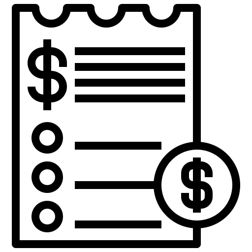 Invoice bill receipt invoice icon