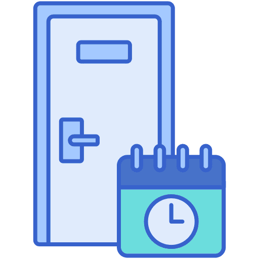 Length hostel calendar rest icon