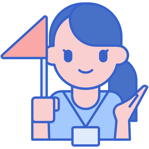 Tour guide professions and jobs visit services icon